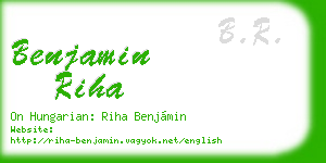benjamin riha business card