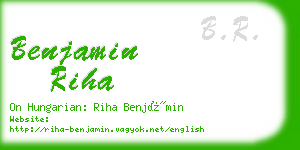 benjamin riha business card